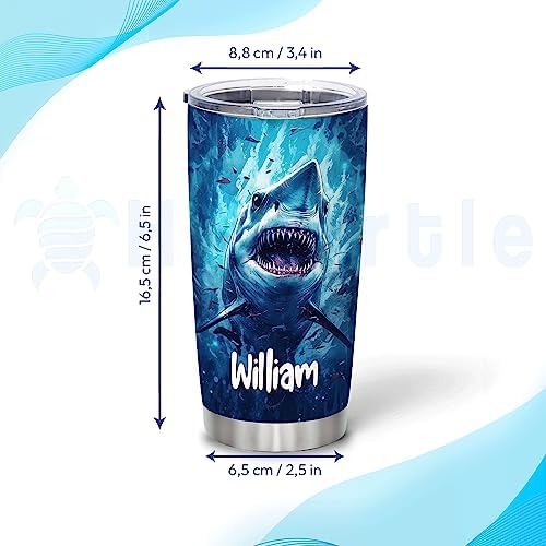 Personalized Shark Lovers Stainless Steel Tumbler 20 oz