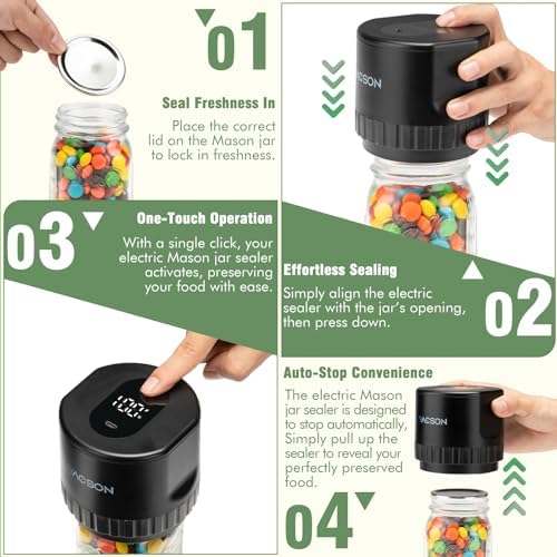 Effortlessly Sealed Mason Jar Vacuum Sealer Kit