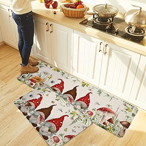 Mushroom Kitchen Rug Set 2-Pack