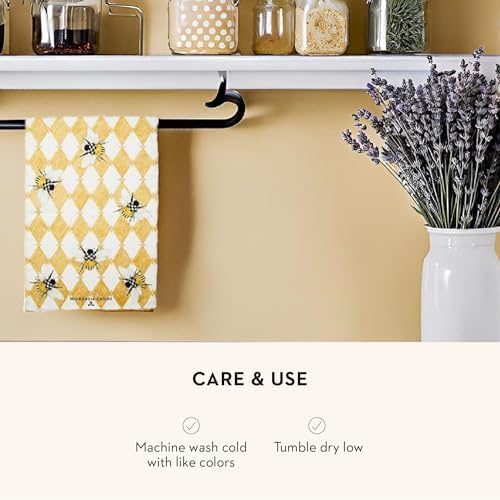 Mackenzie-Childs Honeycomb Cotton Dish Towel with Bees