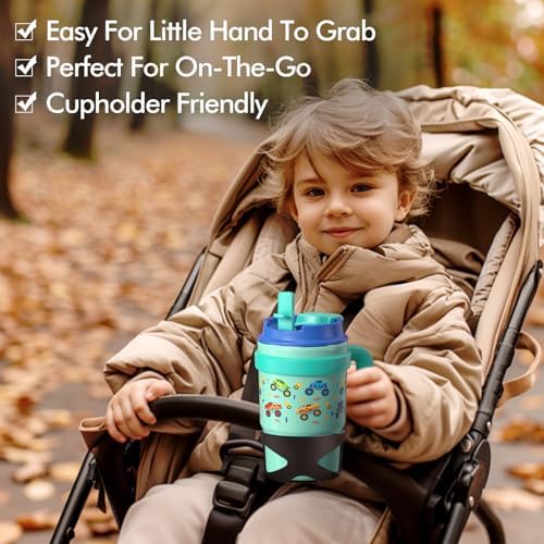 Fimibuke Kids Insulated Straw Tumbler - 16oz Leak-Proof Toddler Water Bottle