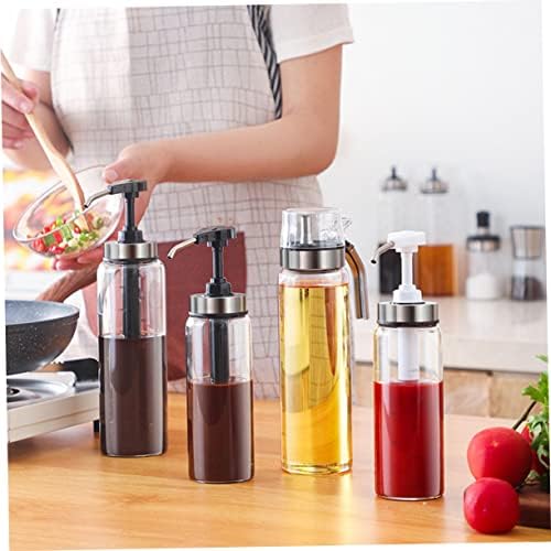 VINTORKY Ketchup Squeeze Bottle 500ml Glass Stainless Steel