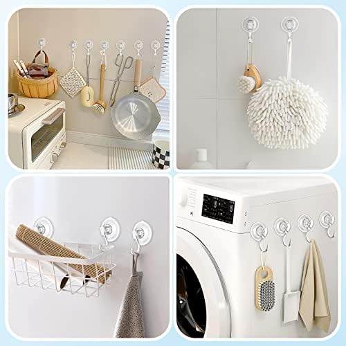 Essential Suction Cup Hooks Small Clear Heavy Duty