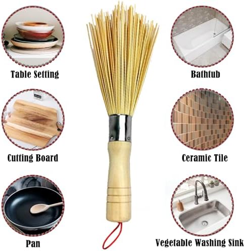 ZIYOUUGOU Bamboo Pot Brush Set 25cm x 4