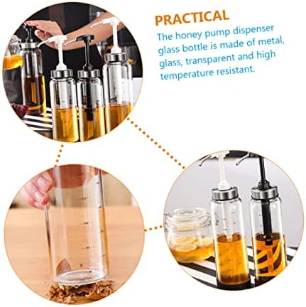 Mikinona 500ml Honey Jam Dispenser Bottle with Metal Pump