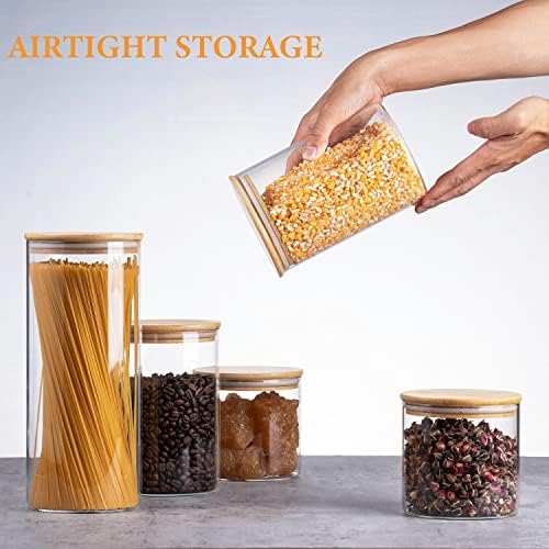 Yuncang Glass Jars Set of 5 with Bamboo Lids 1