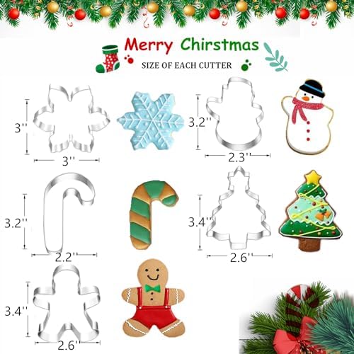 5-Piece Christmas Cookie Cutters Holiday Season Baking Tools