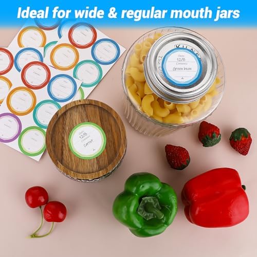 90Pcs Waterproof Canning Labels Round 16 Inch