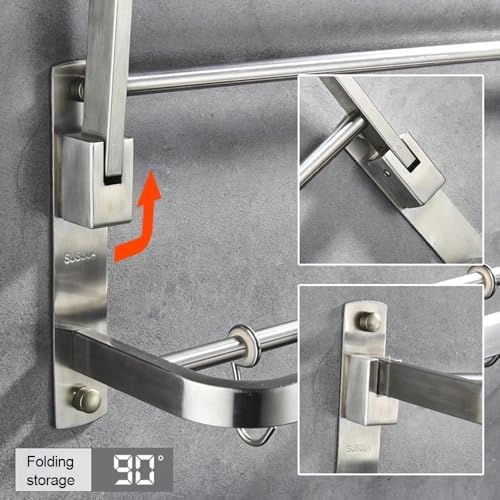 50cm Space-Saving Towel Rack for Bathroom or Closet Use
