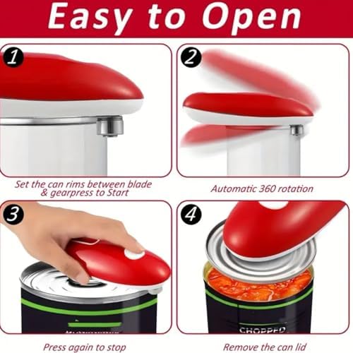 Electric Can Opener for Seniors Smooth Edge Safe Design