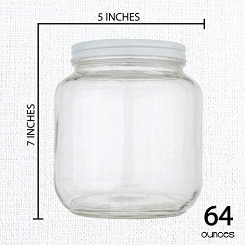 6-Pack Mason Jars for Fermenting Pickling and Storing BPA-Free