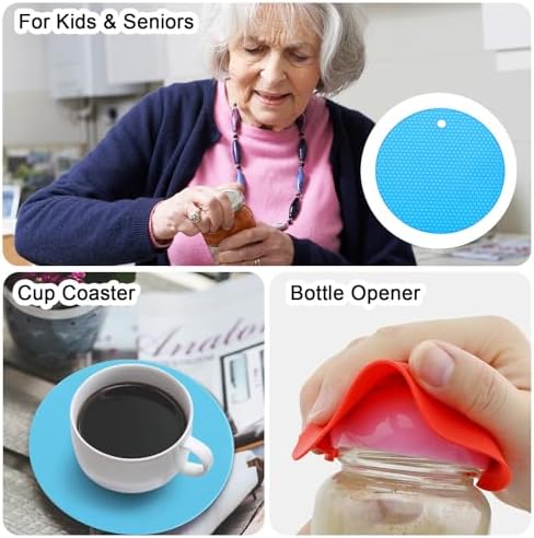 3PCS Silicone Jar Opener for Seniors Weak Hands