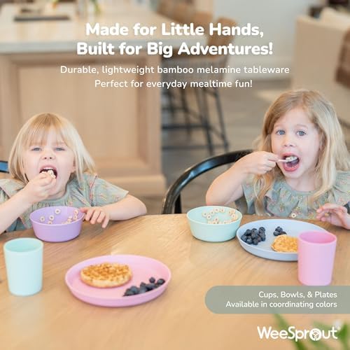 Bamboo Set of Four Eco-Friendly Kids 15oz Bowls with Style - Yummy