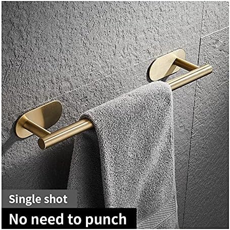 Gold-Plated bath Towel Rail Durable Wall-Mounted Unit for Home