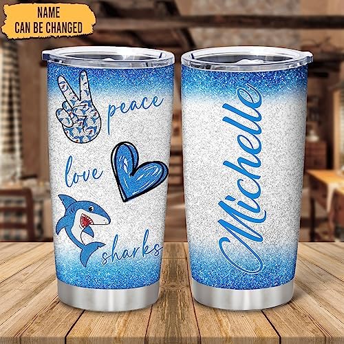 Hyturtle Shark Lovers Personalized Tumbler