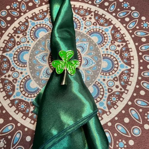 St Patricks Day Napkin Rings Set for Dinner Tables