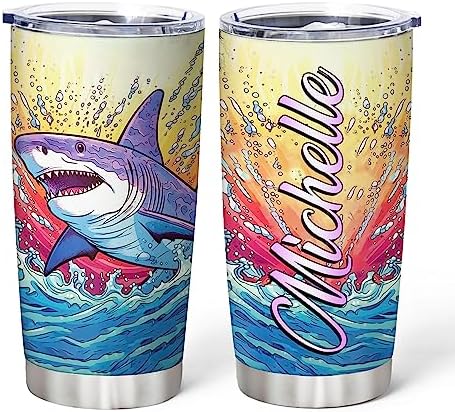 Hyturtle Shark Lover Gift Tumbler for Women
