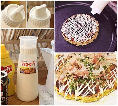 GARASANI 5 Hole Squeeze Bottle Leak-Resistant Perfect for Ketchup Mayonnaise