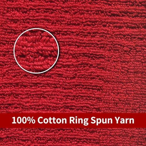 Luxury Kitchen Dish Towels Red Durable Set of 3